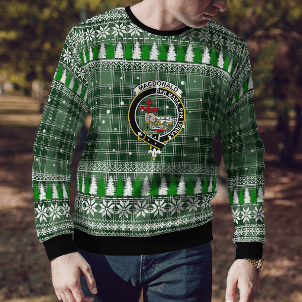 Clan MacDonald Lord of the Isles Hunting Crest Tartan Christmas Ugly Sweater TU28 MacDonald Lord of the Isles Hunting Crest Tartan Tartan Ugly Sweater   