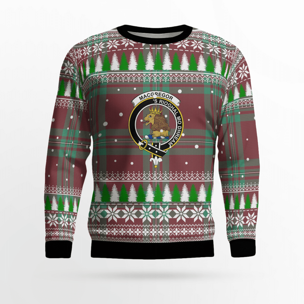 Clan MacGregor Hunting Ancient Crest Tartan Christmas Ugly Sweater RJ16 MacGregor Hunting Ancient Crest Tartan Tartan Ugly Sweater   