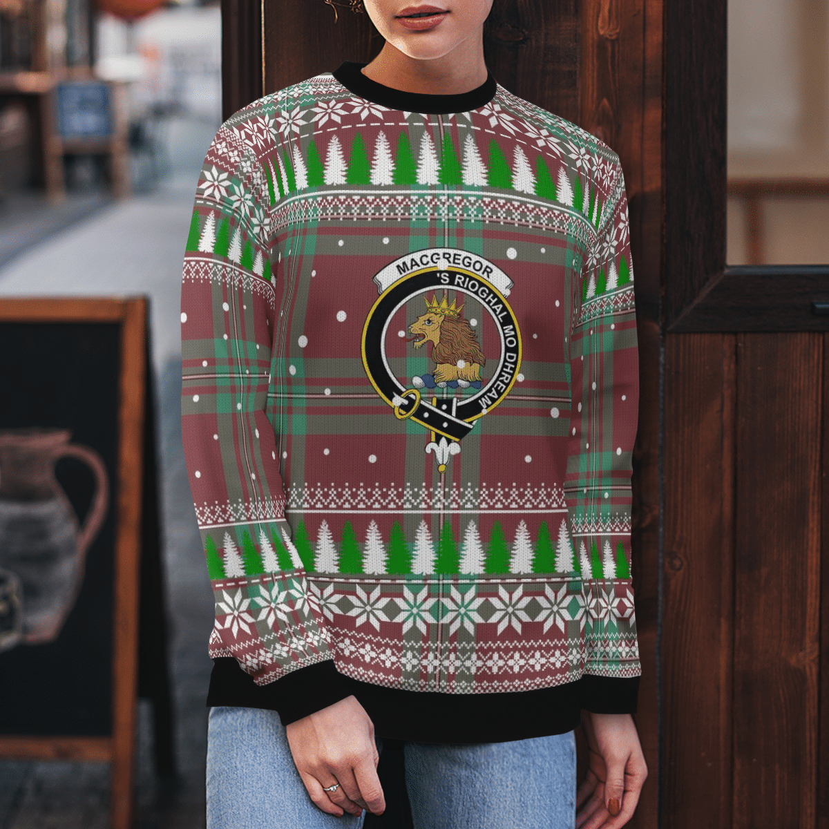 Clan MacGregor Hunting Ancient Crest Tartan Christmas Ugly Sweater RJ16 MacGregor Hunting Ancient Crest Tartan Tartan Ugly Sweater   