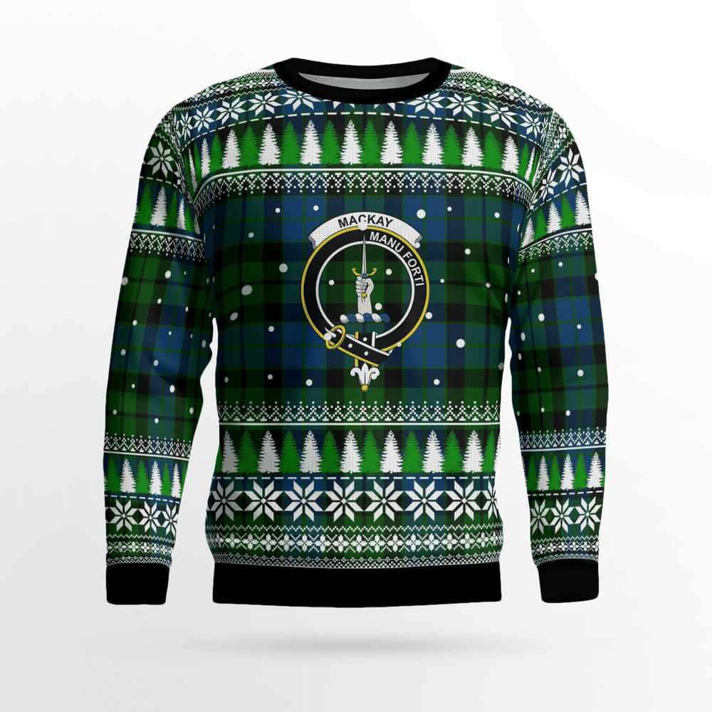 Clan MacKay Modern Crest Tartan Christmas Ugly Sweater ZV84 MacKay Modern Crest Tartan Tartan Ugly Sweater   