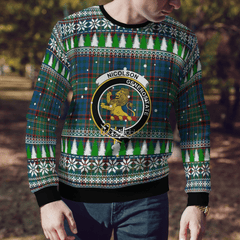 Clan Nicolson Hunting Ancient Crest Tartan Christmas Ugly Sweater HX41 Nicolson Hunting Ancient Crest Tartan Tartan Ugly Sweater   