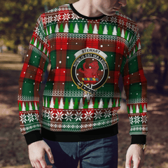 Clan Stewart Atholl Modern Crest Tartan Christmas Ugly Sweater VG83 Stewart Atholl Modern Crest Tartan Tartan Ugly Sweater   
