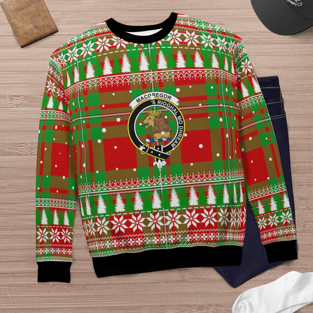 Clan MacGregor Modern Crest Tartan Christmas Ugly Sweater UN56 MacGregor Modern Crest Tartan Tartan Ugly Sweater   