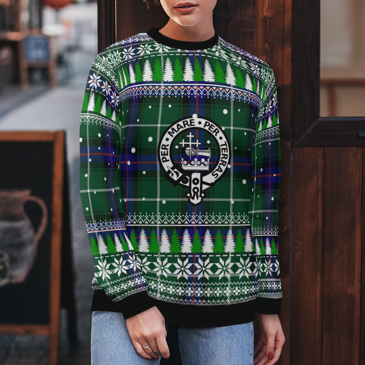 Clan MacDonald of the Isles Hunting Modern Crest Tartan Christmas Ugly Sweater CF92 MacDonald of the Isles Hunting Modern Crest Tartan Tartan Ugly Sweater   