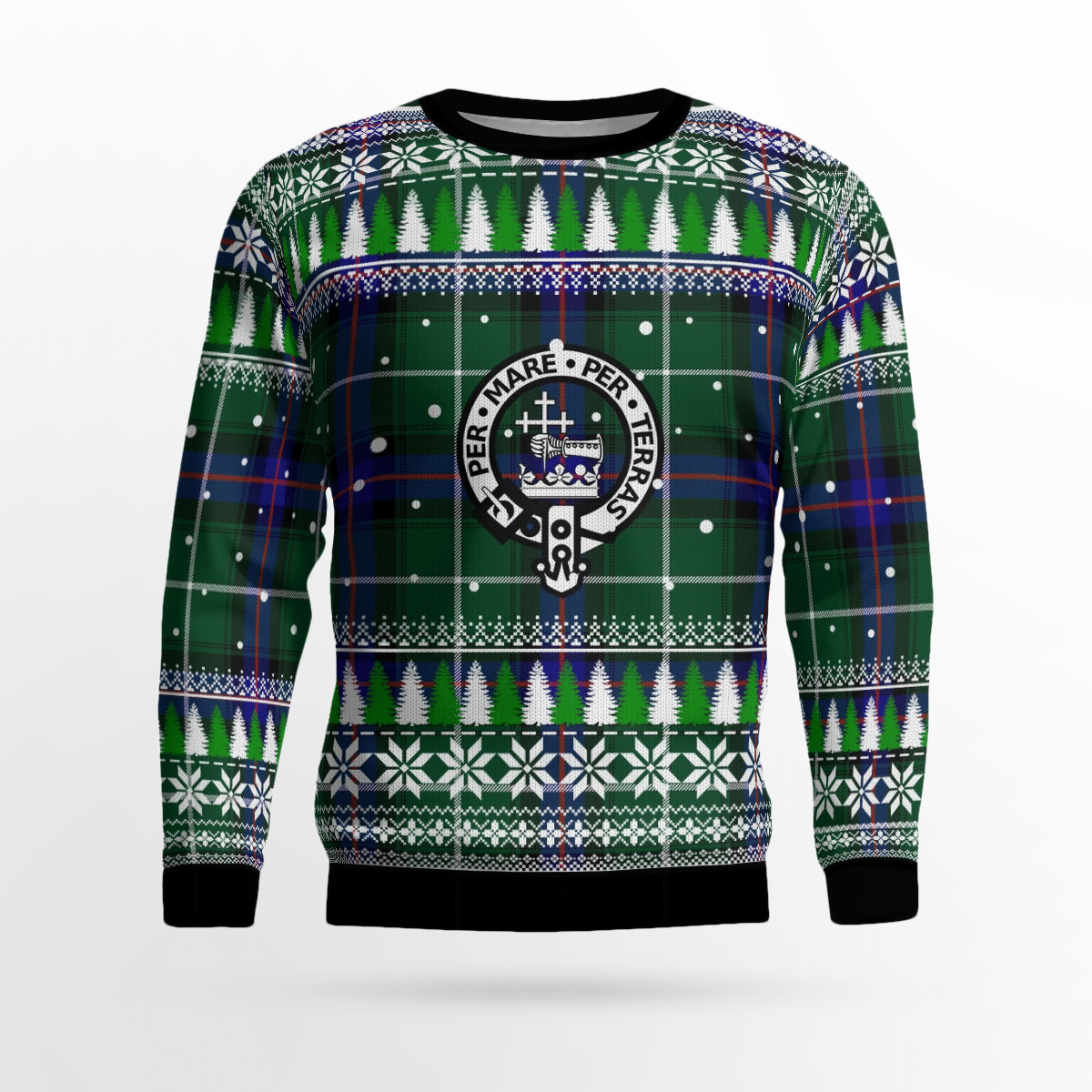 Clan MacDonald of the Isles Hunting Modern Crest Tartan Christmas Ugly Sweater CF92 MacDonald of the Isles Hunting Modern Crest Tartan Tartan Ugly Sweater   