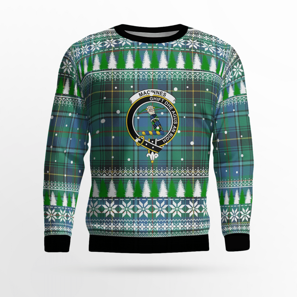Clan MacInnes Ancient Crest Tartan Christmas Ugly Sweater LG95 MacInnes Ancient Crest Tartan Tartan Ugly Sweater   