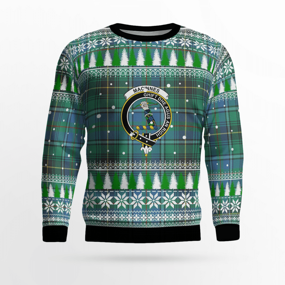 Clan MacInnes Ancient Crest Tartan Christmas Ugly Sweater LG95 MacInnes Ancient Crest Tartan Tartan Ugly Sweater   
