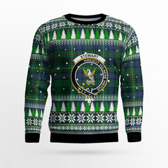 Clan Stewart Hunting Modern Crest Tartan Christmas Ugly Sweater XV90 Stewart Hunting Modern Crest Tartan Tartan Ugly Sweater   