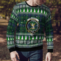Clan Stewart Hunting Modern Crest Tartan Christmas Ugly Sweater XV90 Stewart Hunting Modern Crest Tartan Tartan Ugly Sweater   