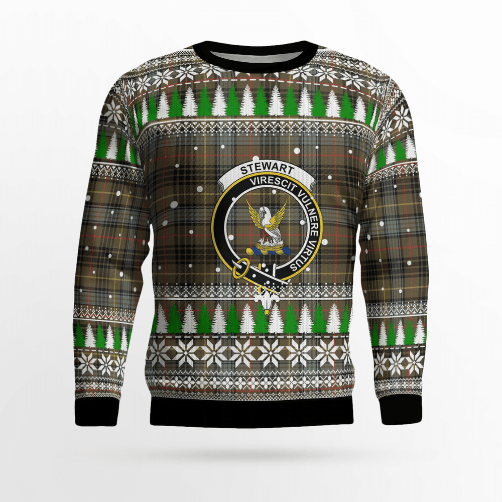 Clan Stewart Hunting Weathered Crest Tartan Christmas Ugly Sweater RD52 Stewart Hunting Weathered Crest Tartan Tartan Ugly Sweater   