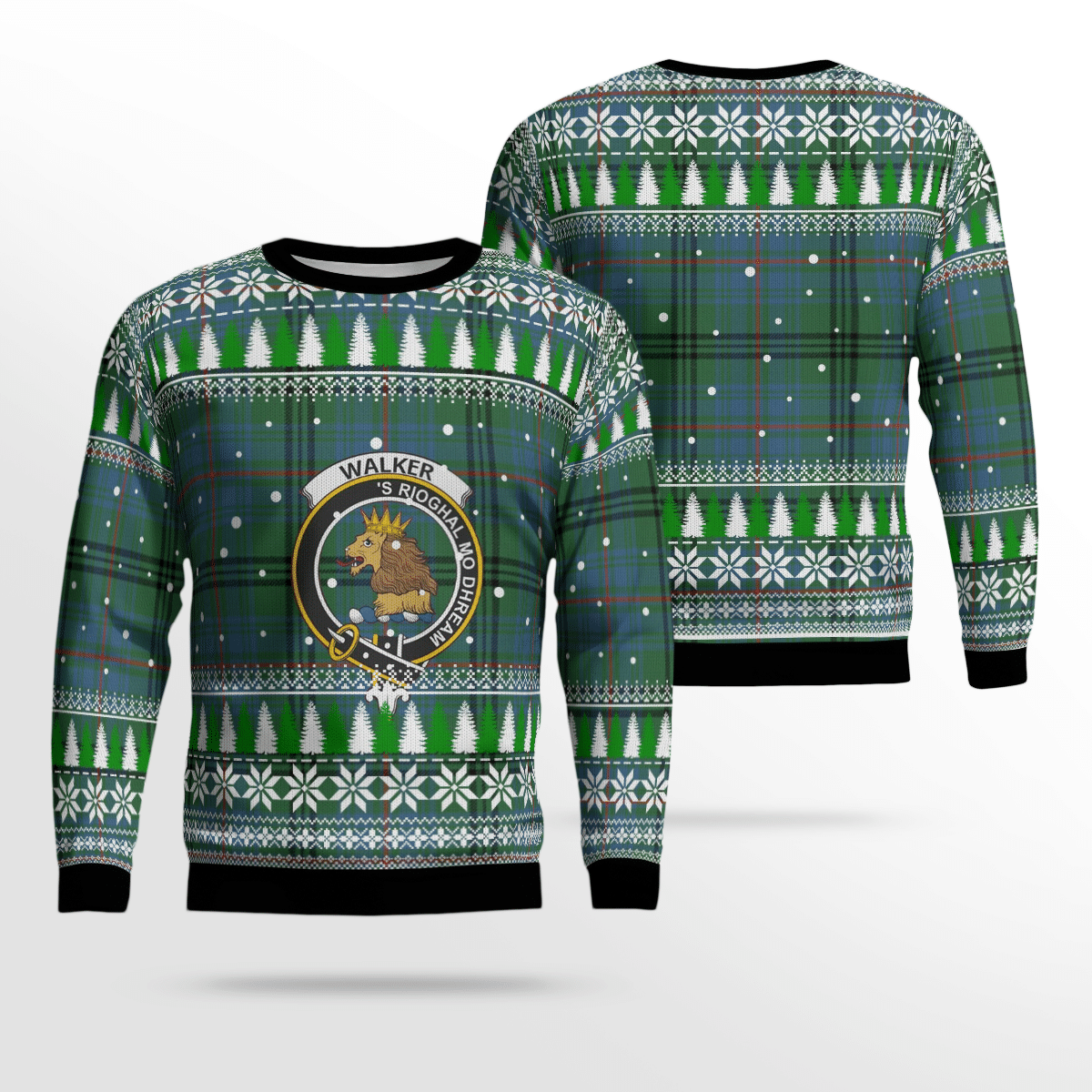 Clan Walker Hunting Ancient Crest Tartan Christmas Ugly Sweater MF90 Walker Hunting Ancient Crest Tartan Tartan Ugly Sweater   