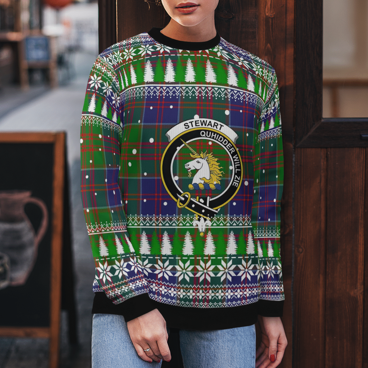 Clan Stewart of Appin Hunting Modern Crest Tartan Christmas Ugly Sweater HI19 Stewart of Appin Hunting Modern Crest Tartan Tartan Ugly Sweater   