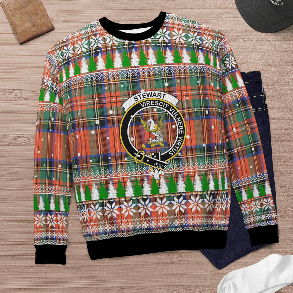 Clan Stewart Royal Ancient Crest Tartan Christmas Ugly Sweater UR97 Stewart Royal Ancient Crest Tartan Tartan Ugly Sweater   