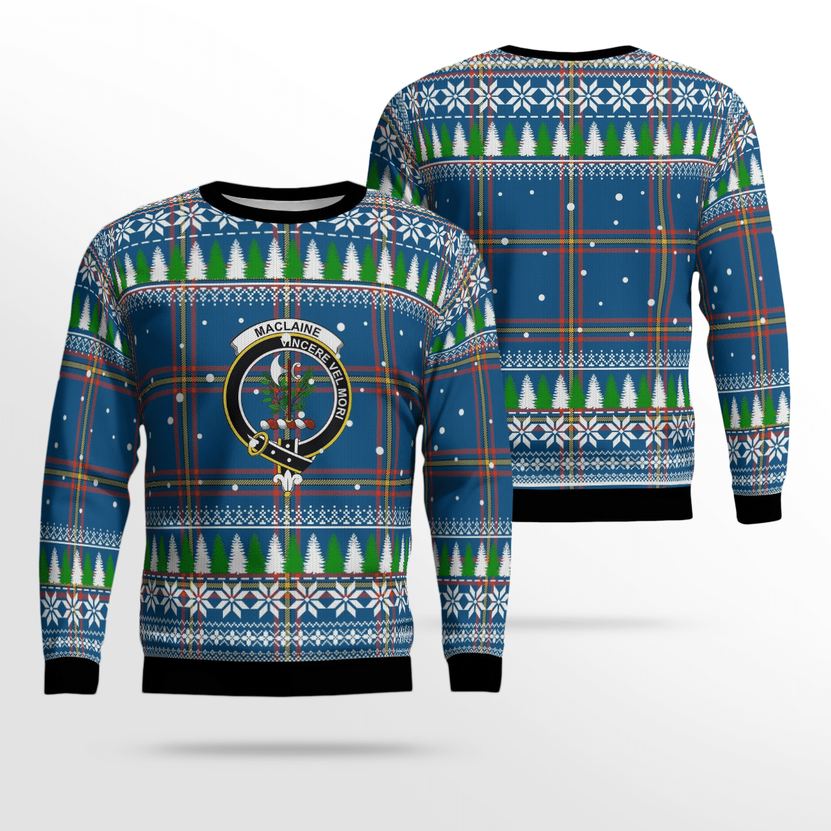Clan MacLaine of Loch Buie Hunting Ancient Crest Tartan Christmas Ugly Sweater TA33 MacLaine of Loch Buie Hunting Ancient Crest Tartan Tartan Ugly Sweater   