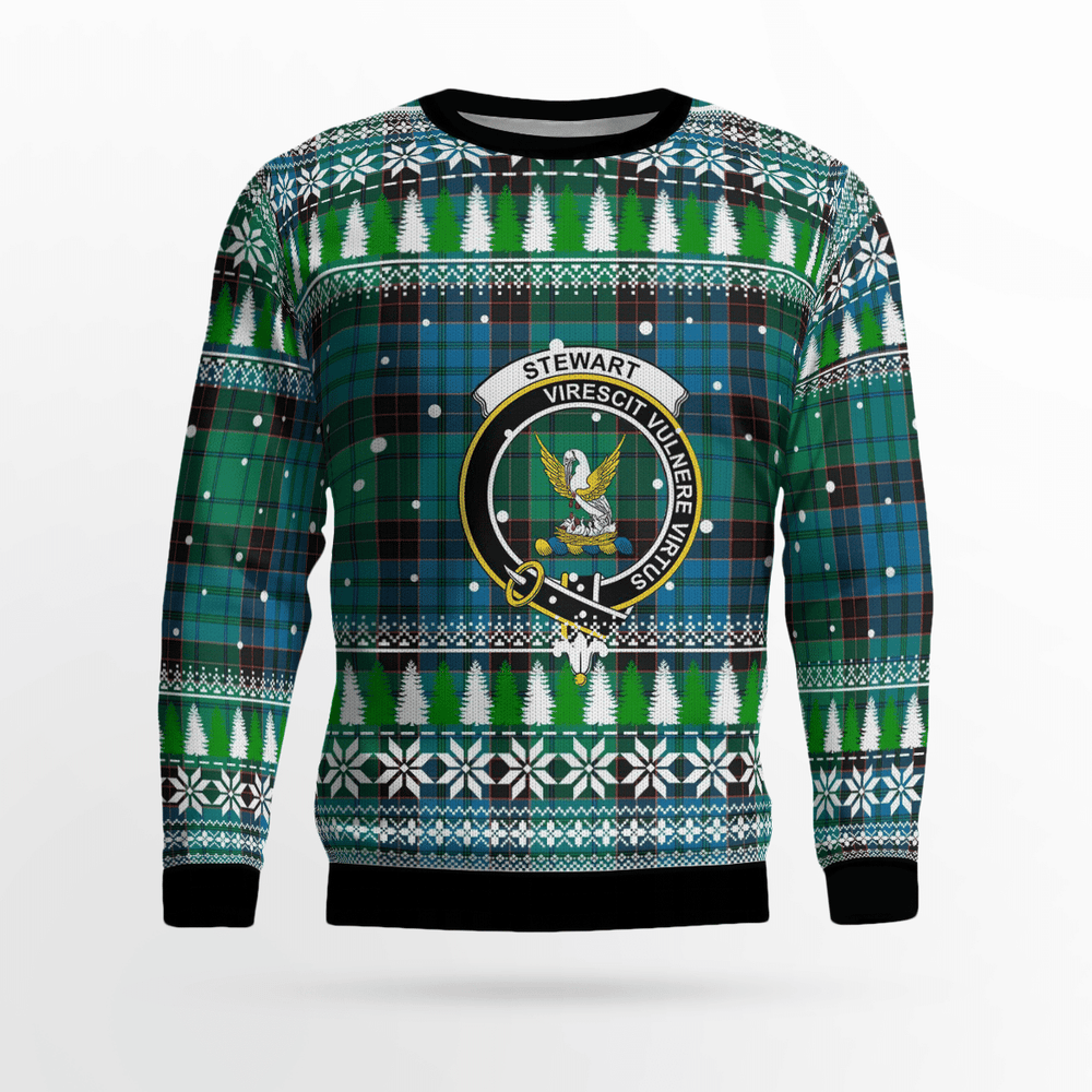 Clan Stewart Old Ancient Crest Tartan Christmas Ugly Sweater BD15 Stewart Old Ancient Crest Tartan Tartan Ugly Sweater   