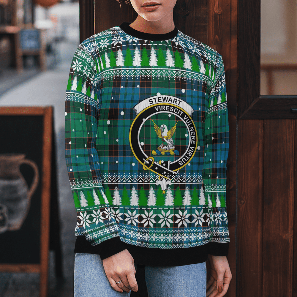 Clan Stewart Old Ancient Crest Tartan Christmas Ugly Sweater BD15 Stewart Old Ancient Crest Tartan Tartan Ugly Sweater   