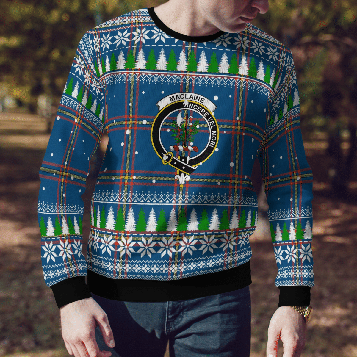 Clan MacLaine of Loch Buie Hunting Ancient Crest Tartan Christmas Ugly Sweater TA33 MacLaine of Loch Buie Hunting Ancient Crest Tartan Tartan Ugly Sweater   