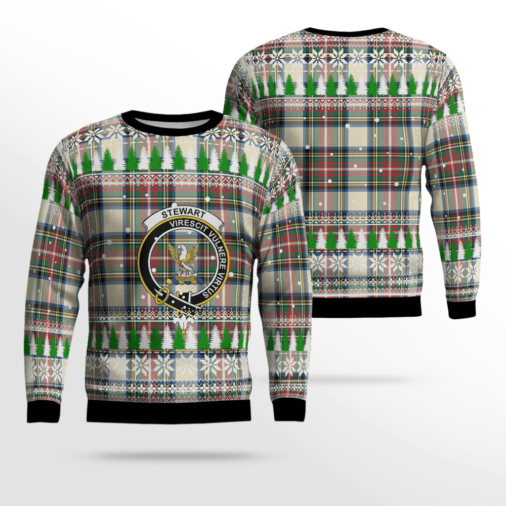 Clan Stewart Dress Ancient Crest Tartan Christmas Ugly Sweater XE17 Stewart Dress Ancient Crest Tartan Tartan Ugly Sweater   