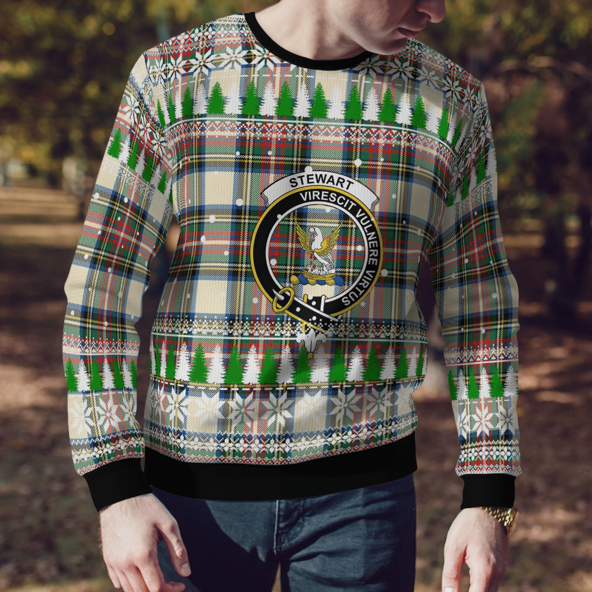 Clan Stewart Dress Ancient Crest Tartan Christmas Ugly Sweater XE17 Stewart Dress Ancient Crest Tartan Tartan Ugly Sweater   