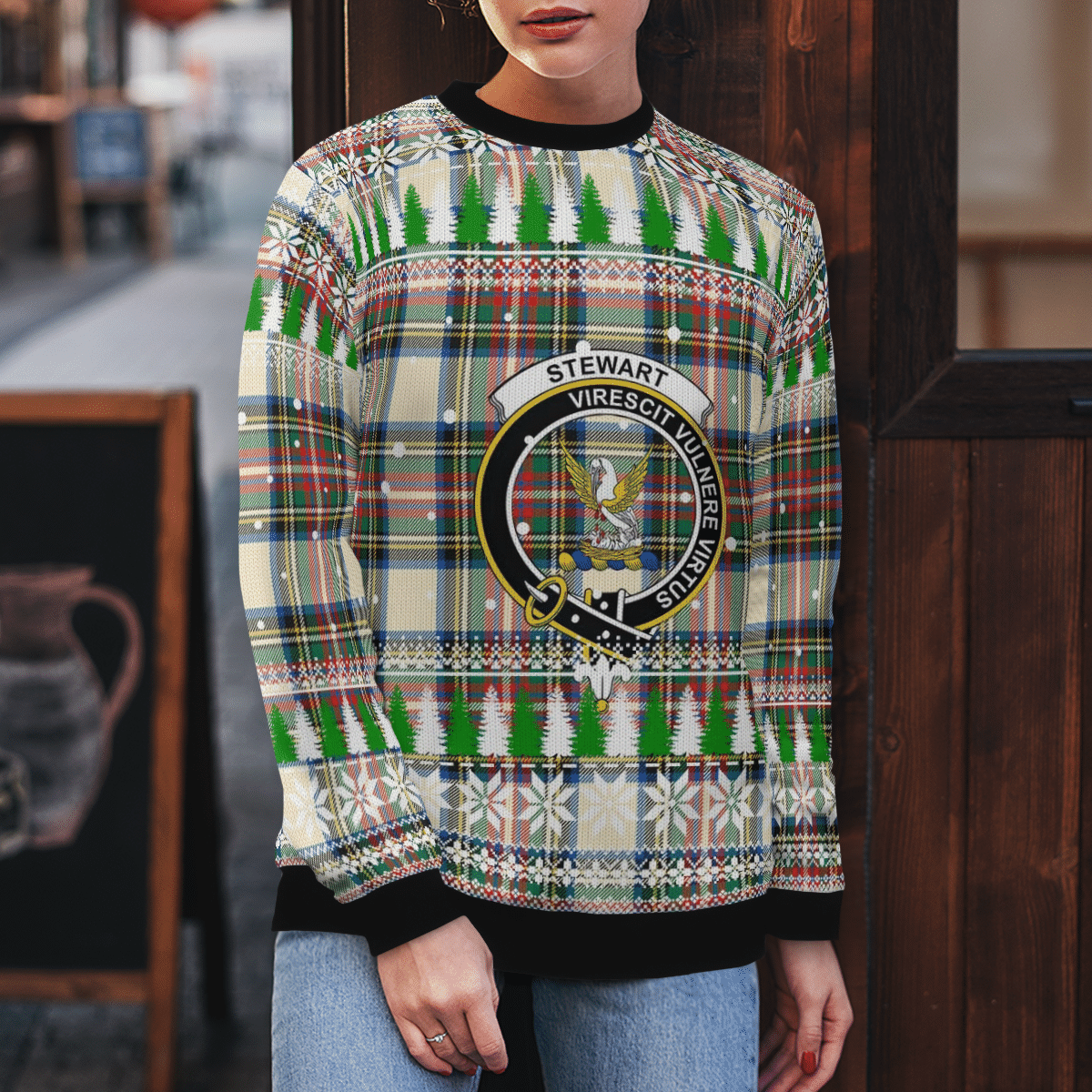 Clan Stewart Dress Ancient Crest Tartan Christmas Ugly Sweater XE17 Stewart Dress Ancient Crest Tartan Tartan Ugly Sweater   
