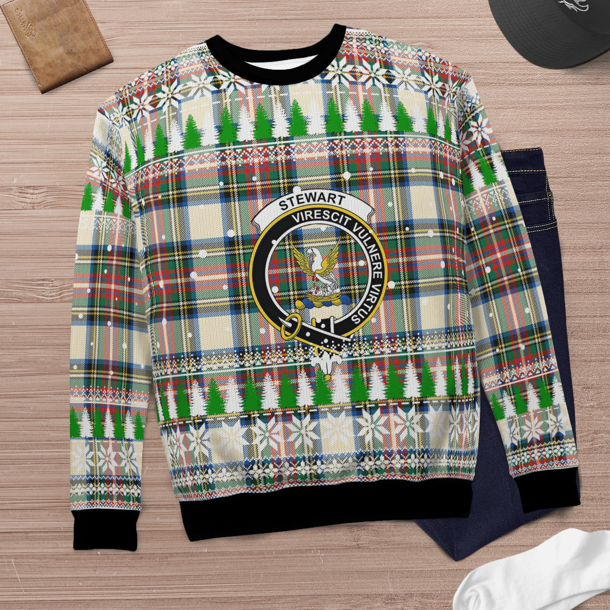 Clan Stewart Dress Ancient Crest Tartan Christmas Ugly Sweater XE17 Stewart Dress Ancient Crest Tartan Tartan Ugly Sweater   