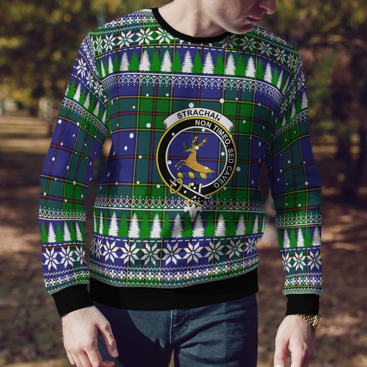 Clan Strachan Crest Tartan Christmas Ugly Sweater RO96 Strachan Crest Tartan Tartan Ugly Sweater   
