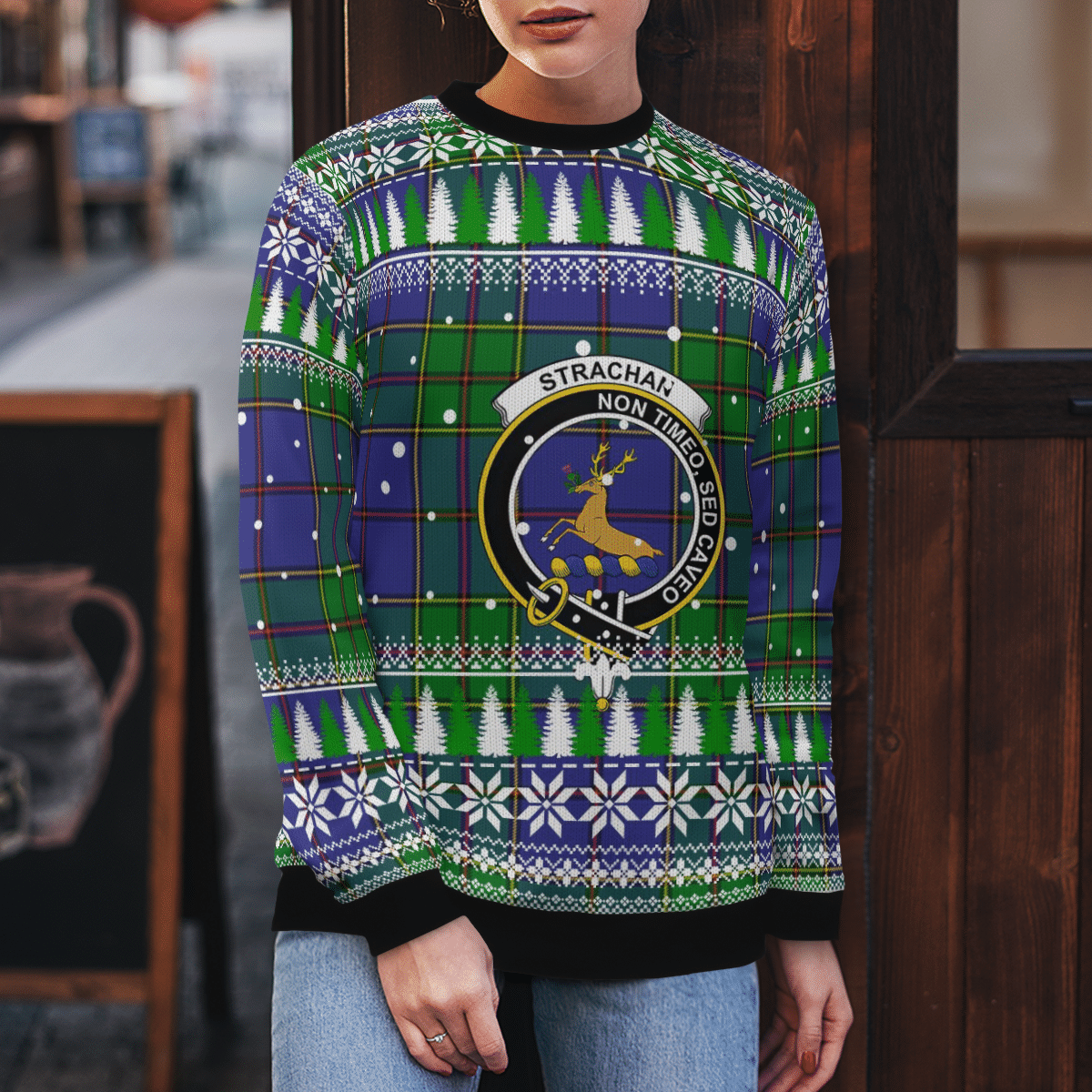 Clan Strachan Crest Tartan Christmas Ugly Sweater RO96 Strachan Crest Tartan Tartan Ugly Sweater   