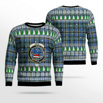 Clan Weir Ancient Crest Tartan Christmas Ugly Sweater