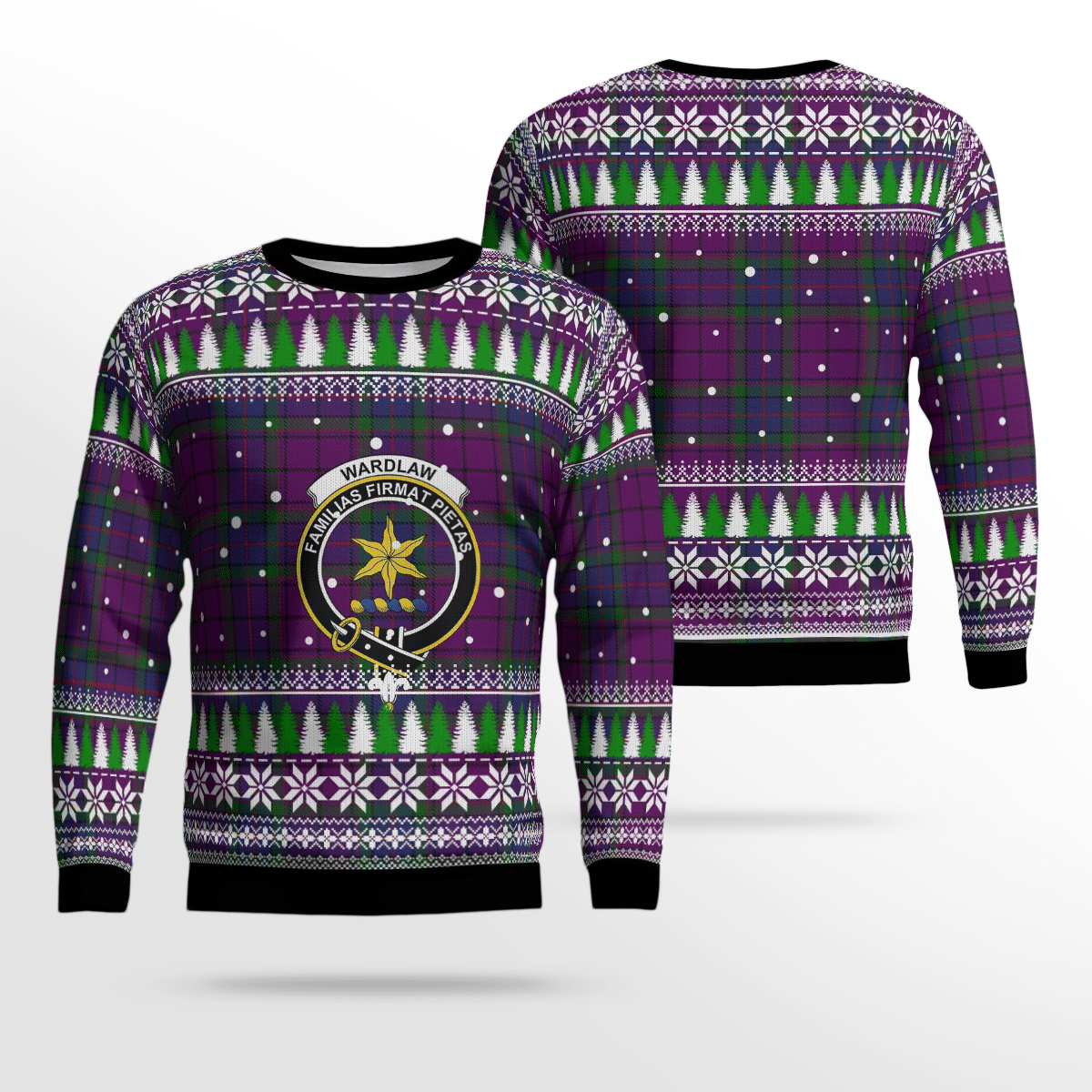 Clan Wardlaw Crest Tartan Christmas Ugly Sweater MD78 Wardlaw Crest Tartan Tartan Ugly Sweater   