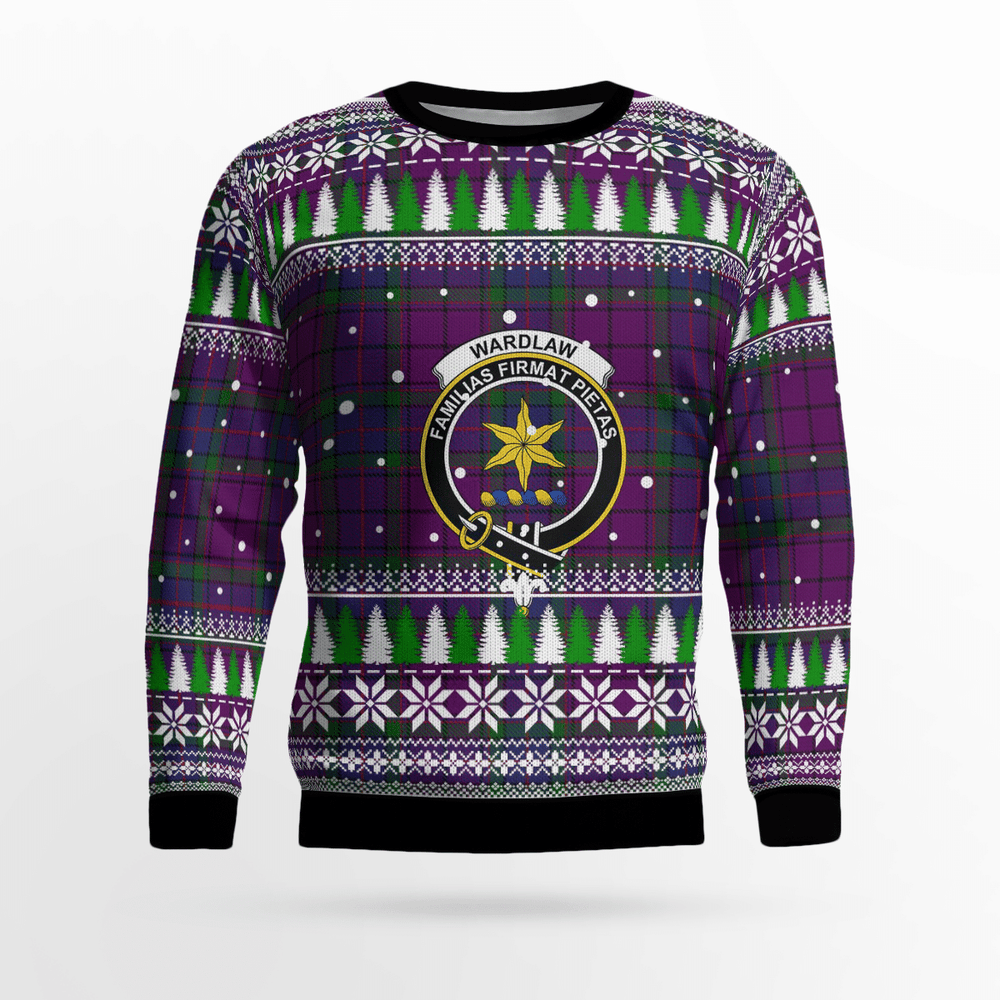 Clan Wardlaw Crest Tartan Christmas Ugly Sweater MD78 Wardlaw Crest Tartan Tartan Ugly Sweater   