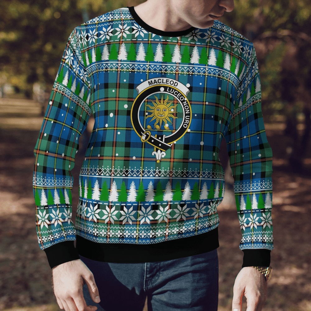 Clan MacLeod of Harris Ancient Crest Tartan Christmas Ugly Sweater JI49 MacLeod of Harris Ancient Crest Tartan Tartan Ugly Sweater   