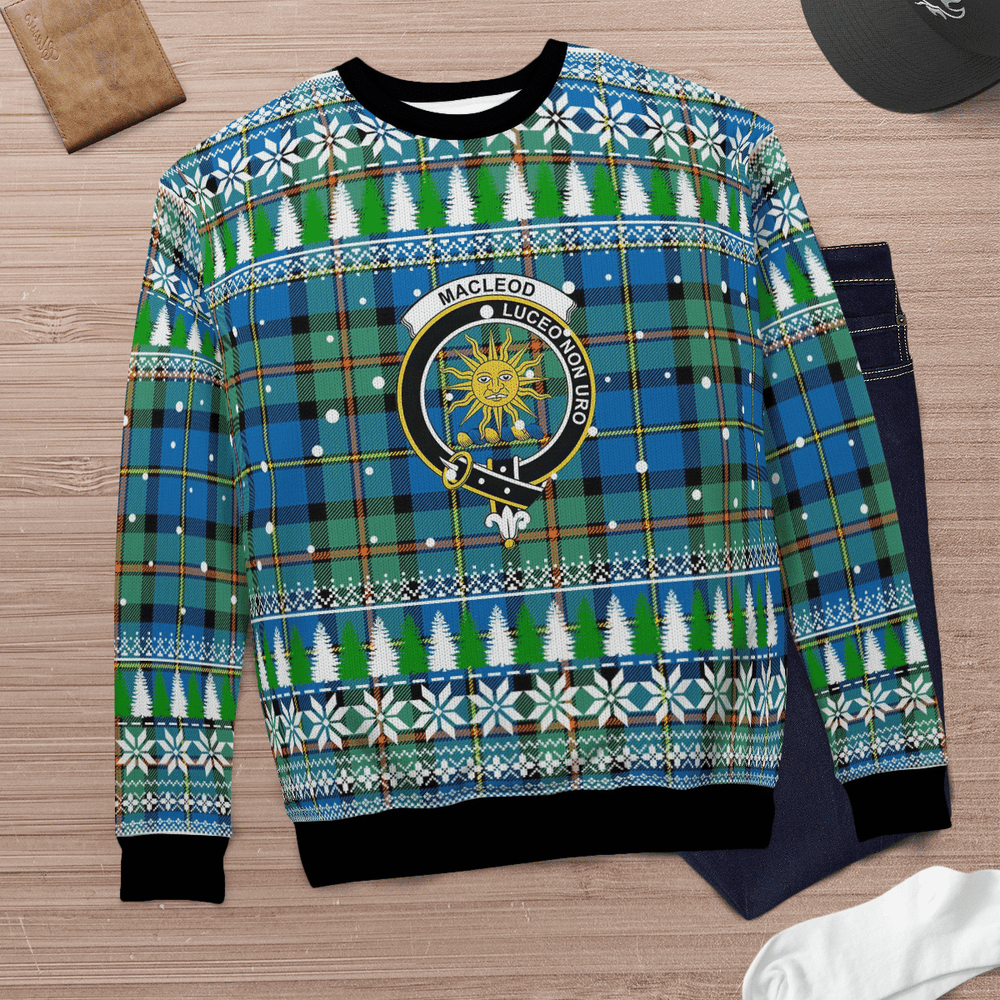 Clan MacLeod of Harris Ancient Crest Tartan Christmas Ugly Sweater JI49 MacLeod of Harris Ancient Crest Tartan Tartan Ugly Sweater   