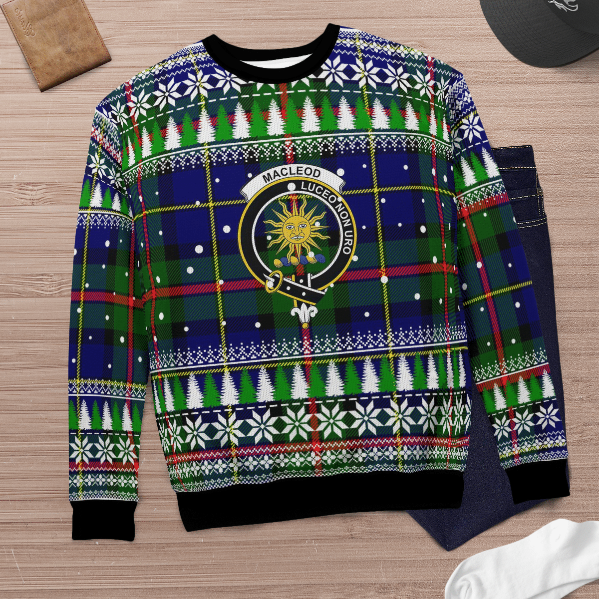 Clan MacLeod of Harris Modern Crest Tartan Christmas Ugly Sweater RN69 MacLeod of Harris Modern Crest Tartan Tartan Ugly Sweater   