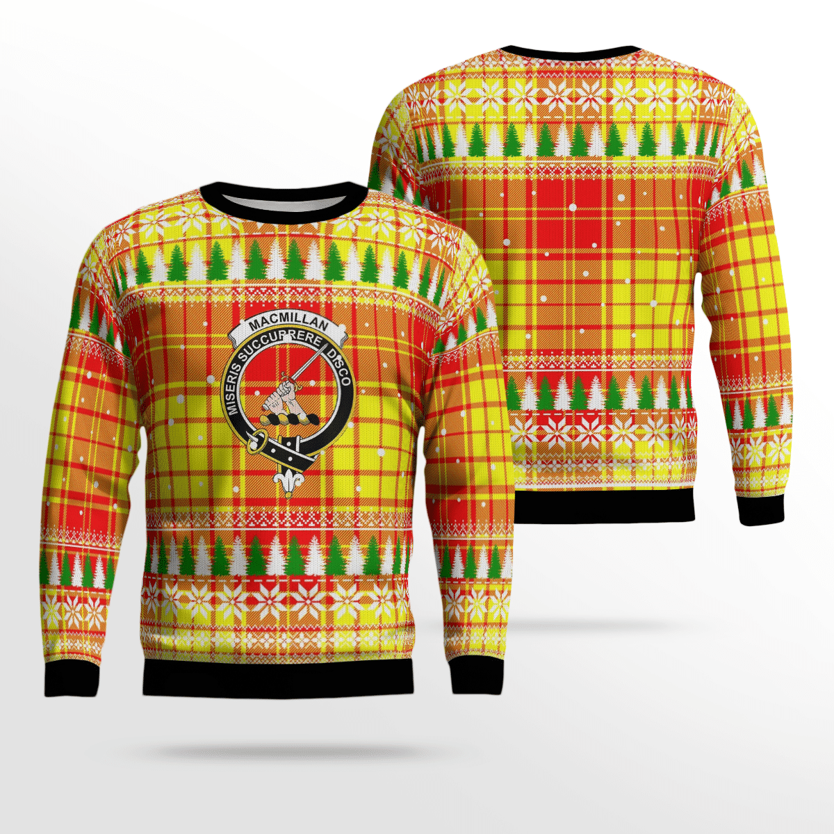 Clan MacMillan Crest Tartan Christmas Ugly Sweater JV59 MacMillan Crest Tartan Tartan Ugly Sweater   