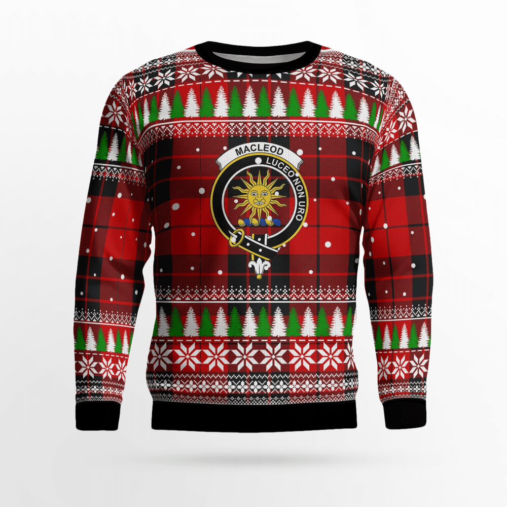 Clan MacLeod of Raasay Crest Tartan Christmas Ugly Sweater DY63 MacLeod of Raasay Crest Tartan Tartan Ugly Sweater   