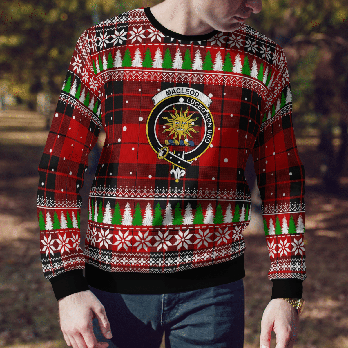 Clan MacLeod of Raasay Crest Tartan Christmas Ugly Sweater DY63 MacLeod of Raasay Crest Tartan Tartan Ugly Sweater   