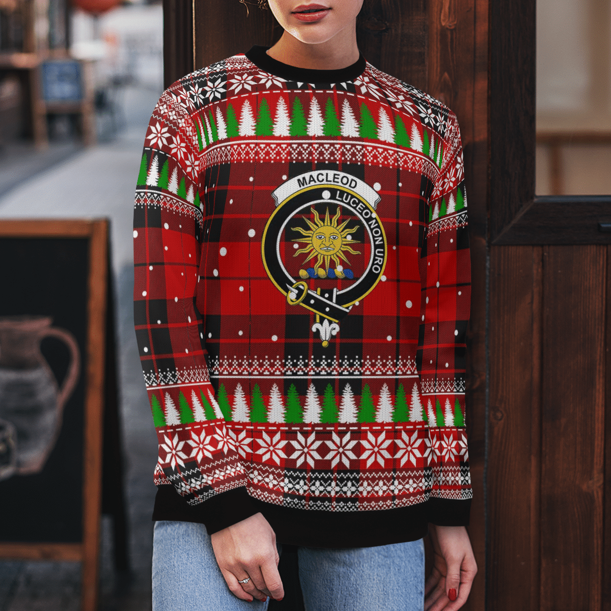Clan MacLeod of Raasay Crest Tartan Christmas Ugly Sweater DY63 MacLeod of Raasay Crest Tartan Tartan Ugly Sweater   