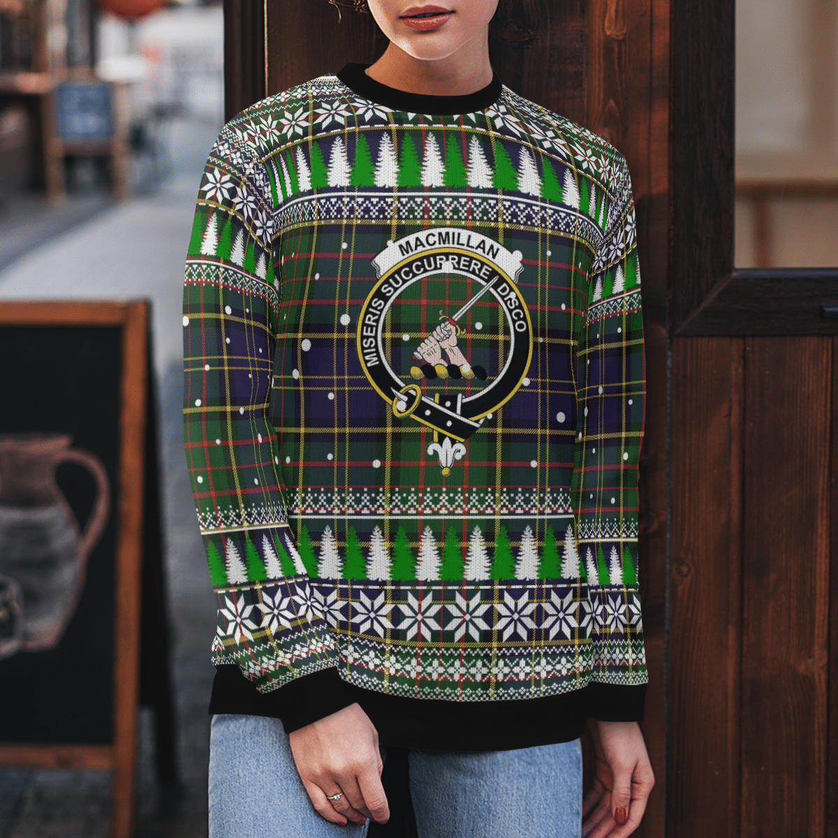 Clan MacMillan Hunting Modern Crest Tartan Christmas Ugly Sweater MJ95 MacMillan Hunting Modern Crest Tartan Tartan Ugly Sweater   