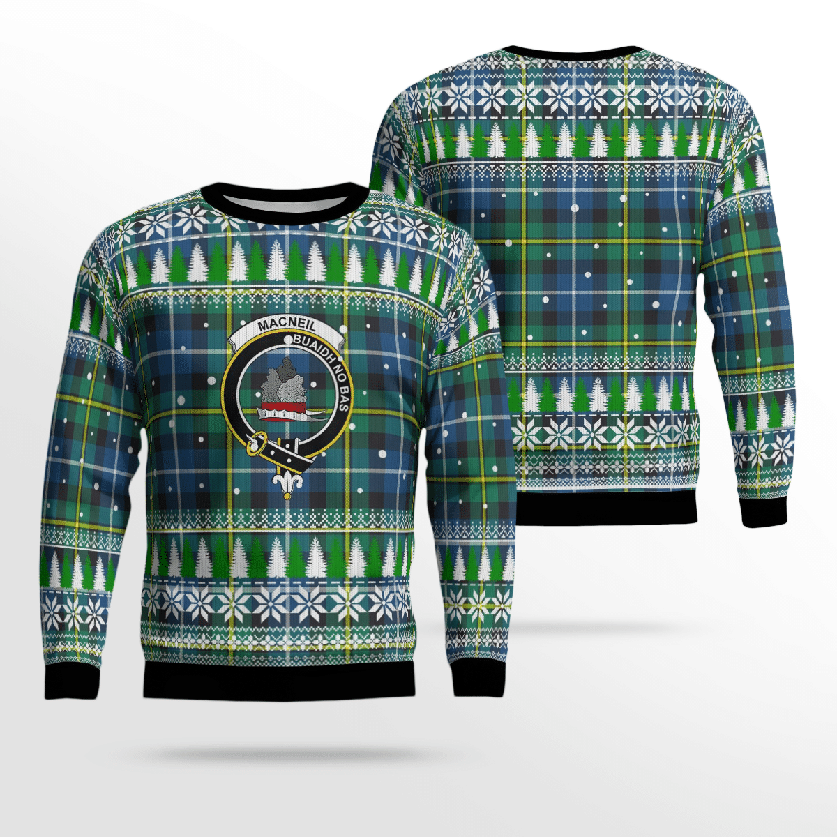 Clan MacNeill of Barra Ancient Crest Tartan Christmas Ugly Sweater ER17 MacNeill of Barra Ancient Crest Tartan Tartan Ugly Sweater   
