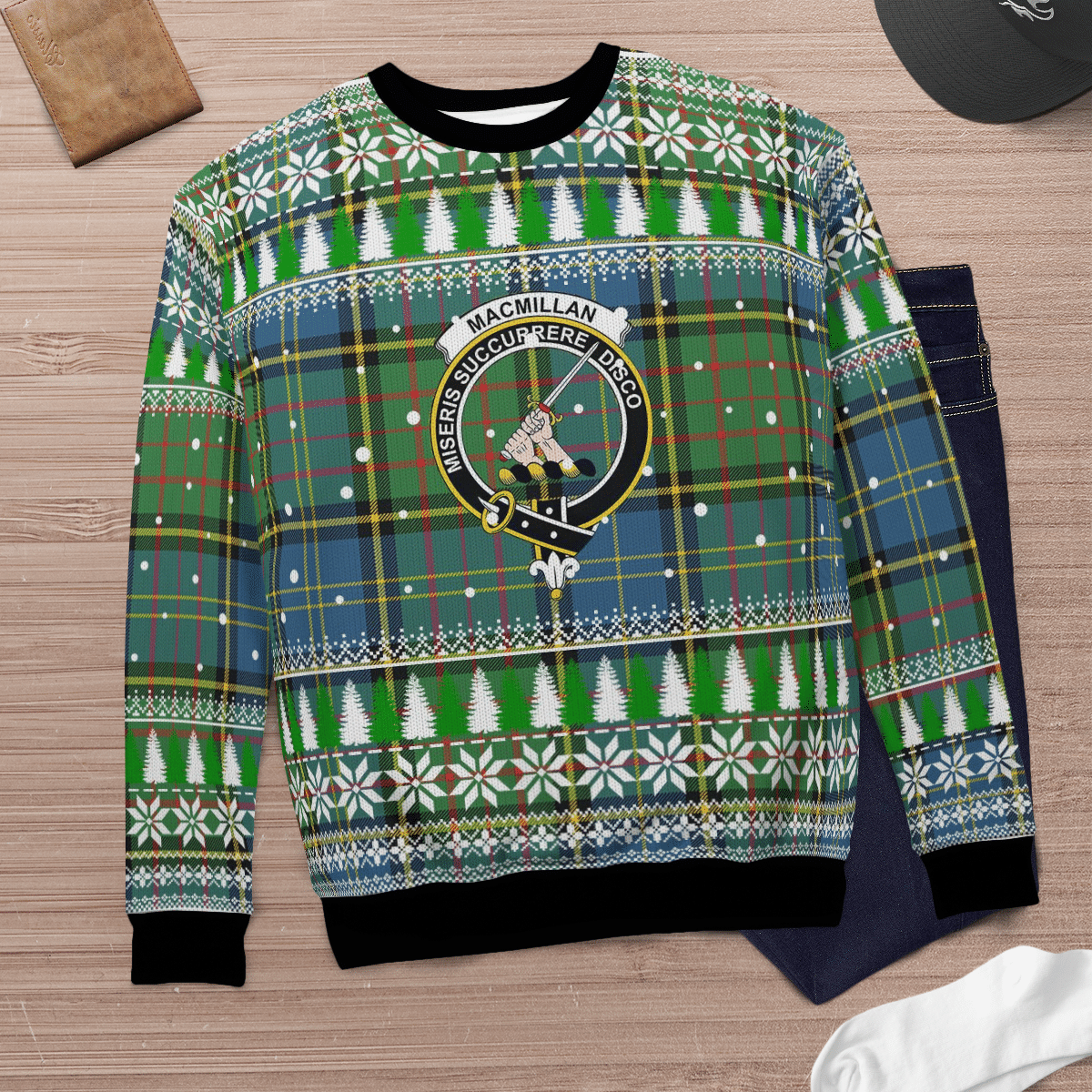 Clan MacMillan Hunting Ancient Crest Tartan Christmas Ugly Sweater AQ88 MacMillan Hunting Ancient Crest Tartan Tartan Ugly Sweater   