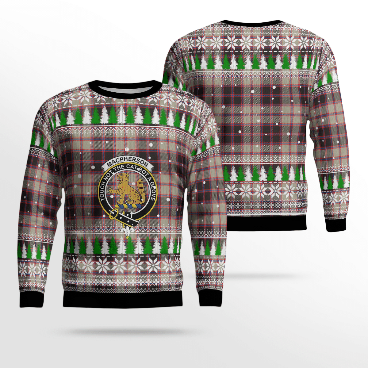 Clan MacPherson Hunting Ancient Crest Tartan Christmas Ugly Sweater LW96 MacPherson Hunting Ancient Crest Tartan Tartan Ugly Sweater   