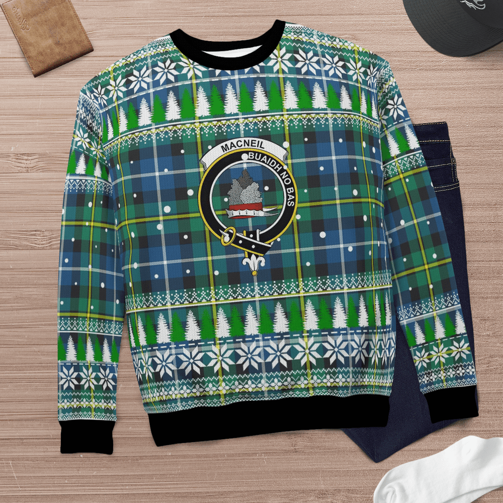 Clan MacNeill of Barra Ancient Crest Tartan Christmas Ugly Sweater ER17 MacNeill of Barra Ancient Crest Tartan Tartan Ugly Sweater   
