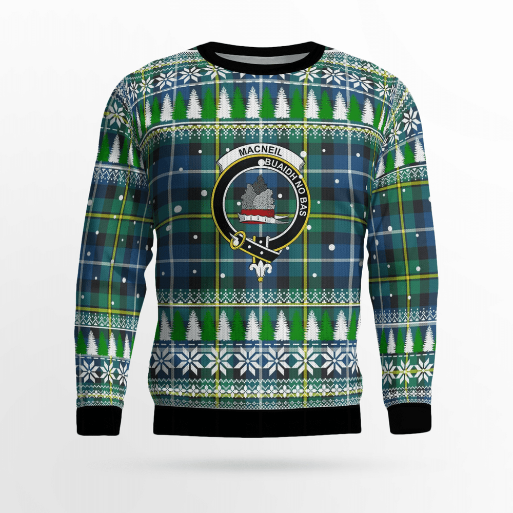 Clan MacNeill of Barra Ancient Crest Tartan Christmas Ugly Sweater ER17 MacNeill of Barra Ancient Crest Tartan Tartan Ugly Sweater   