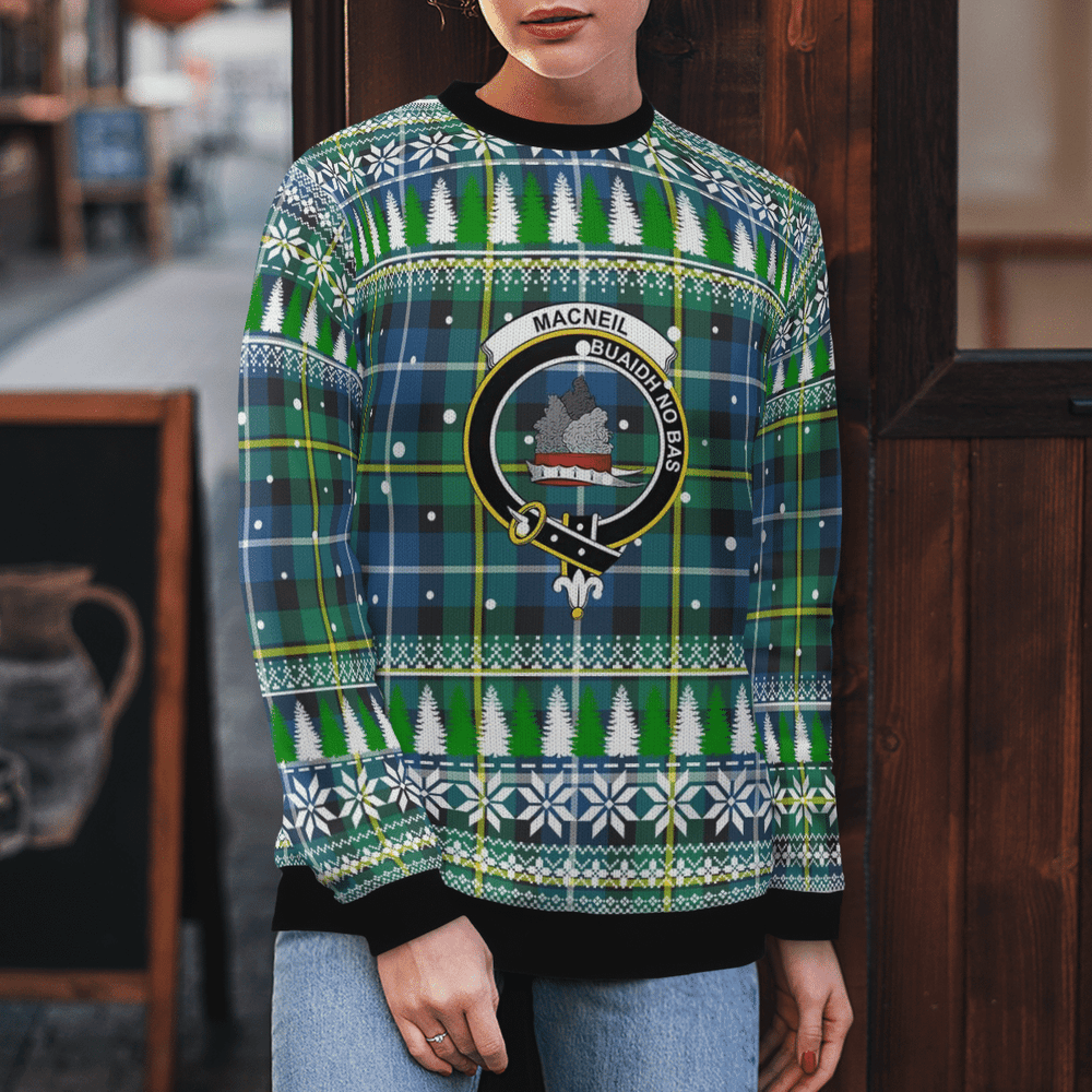 Clan MacNeill of Barra Ancient Crest Tartan Christmas Ugly Sweater ER17 MacNeill of Barra Ancient Crest Tartan Tartan Ugly Sweater   