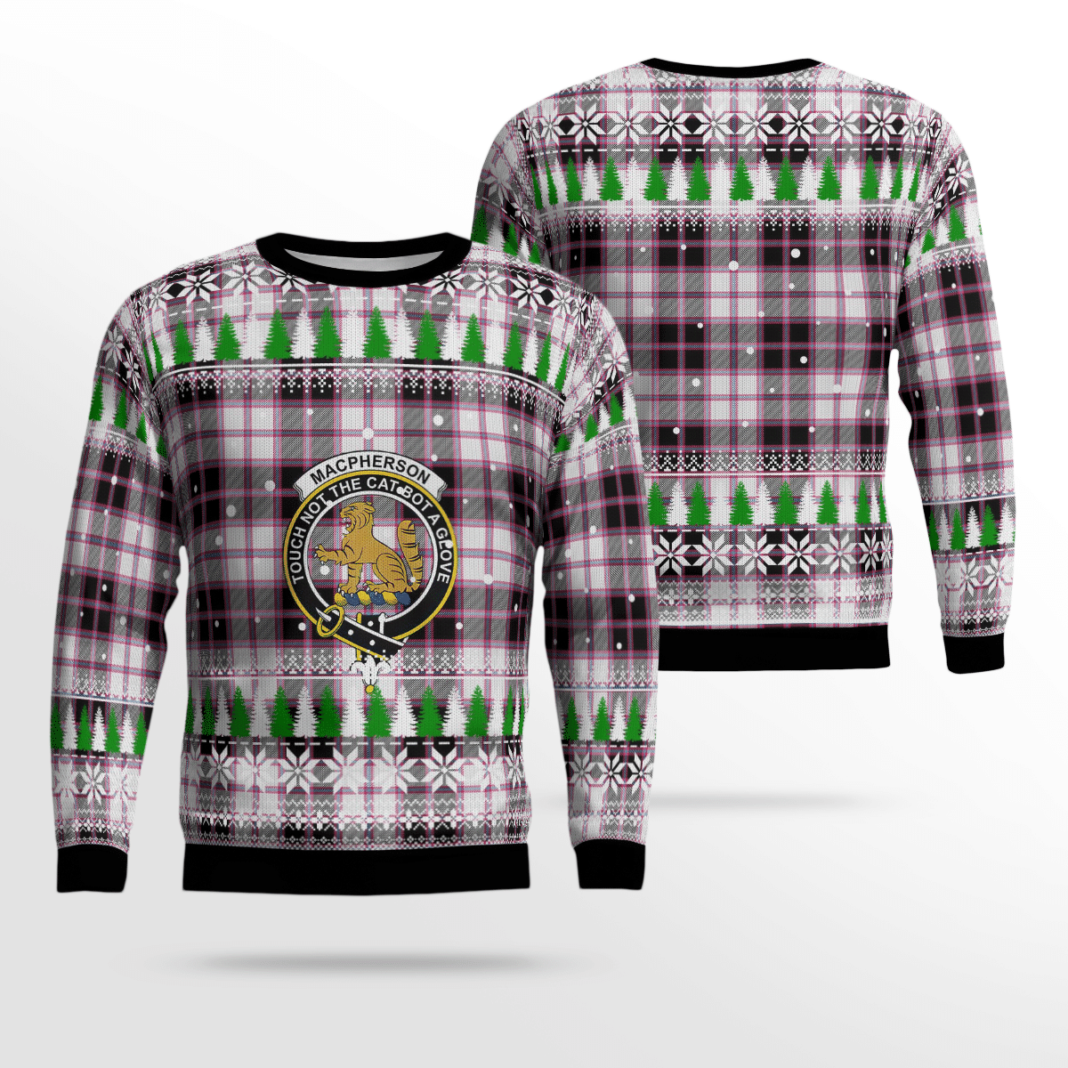 Clan MacPherson Hunting Modern Crest Tartan Christmas Ugly Sweater UV52 MacPherson Hunting Modern Crest Tartan Tartan Ugly Sweater   