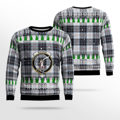 Clan MacRae Dress Modern Crest Tartan Christmas Ugly Sweater PD73 MacRae Dress Modern Crest Tartan Tartan Ugly Sweater   