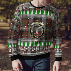 Clan MacRae Hunting Weathered Crest Tartan Christmas Ugly Sweater CL51 MacRae Hunting Weathered Crest Tartan Tartan Ugly Sweater   