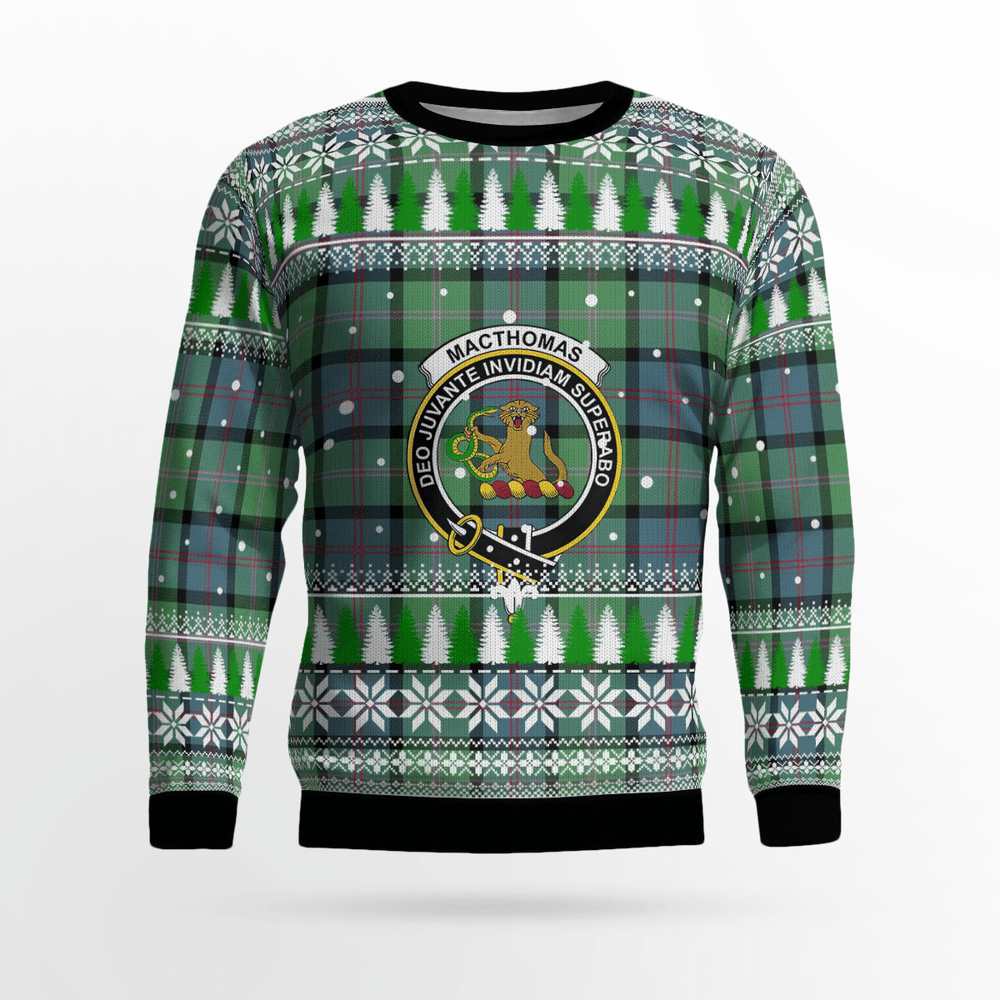 Clan MacThomas Ancient Crest Tartan Christmas Ugly Sweater BD23 MacThomas Ancient Crest Tartan Tartan Ugly Sweater   