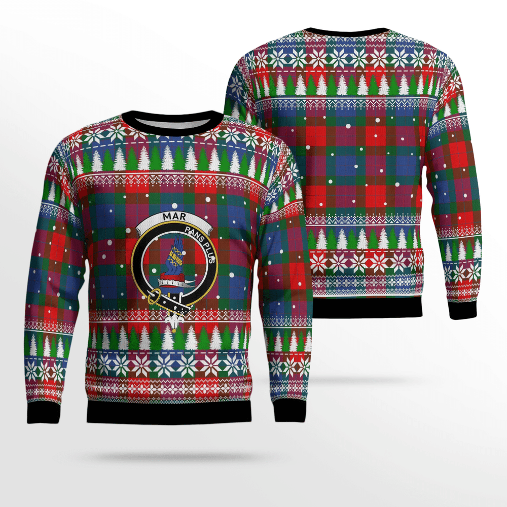 Clan Mar Crest Tartan Christmas Ugly Sweater ZP92 Mar Crest Tartan Tartan Ugly Sweater   