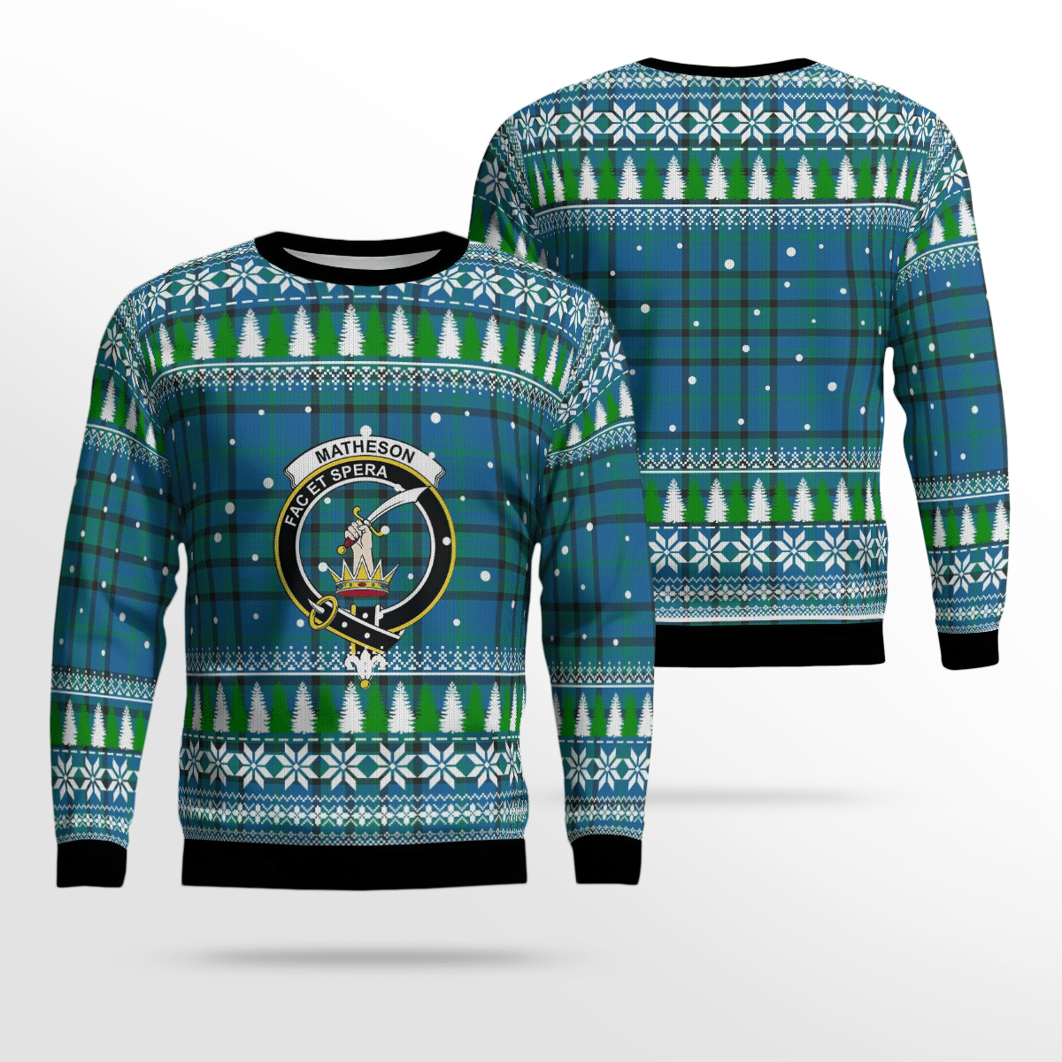 Clan Matheson Hunting Ancient Crest Tartan Christmas Ugly Sweater JH23 Matheson Hunting Ancient Crest Tartan Tartan Ugly Sweater   